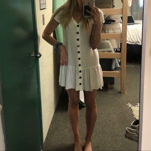 simple white flowy dress